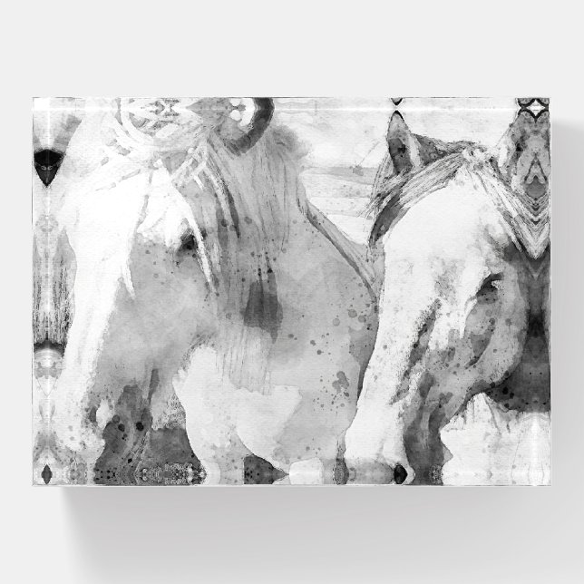 White Horse Paperweight (Front)