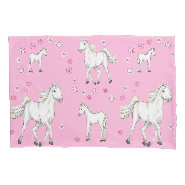 White Horse Pillowcase (Front)