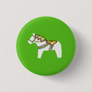 White Horse Pinback Button