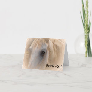 White Horse Portrait Letterpress Thank You Card