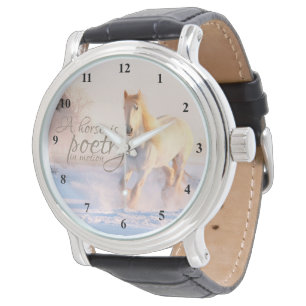 White Horse Quote Poetry in Motion Winter Snow Watch