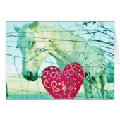 White Horse Red Heart Valentine (Front Horizontal)