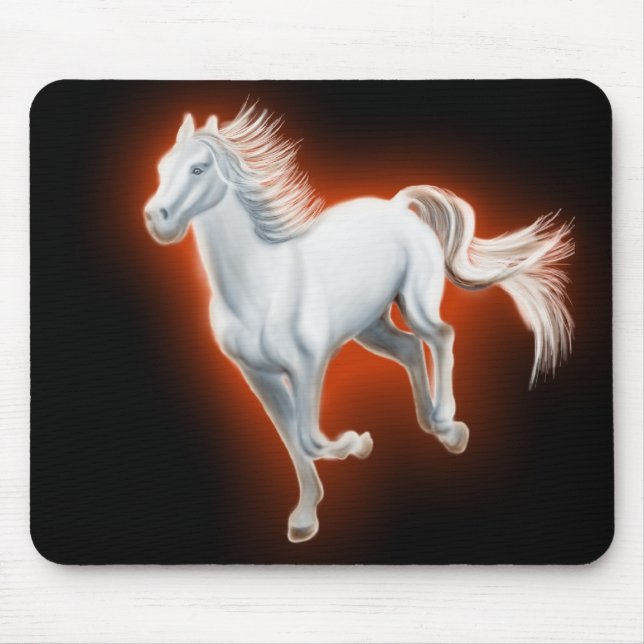 White Horse Running Mouse Pad (Front)