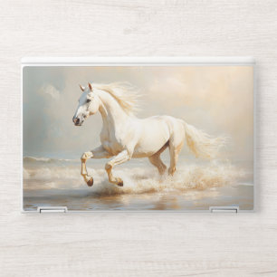 White Horse Running on the Beach HP Laptop Skin