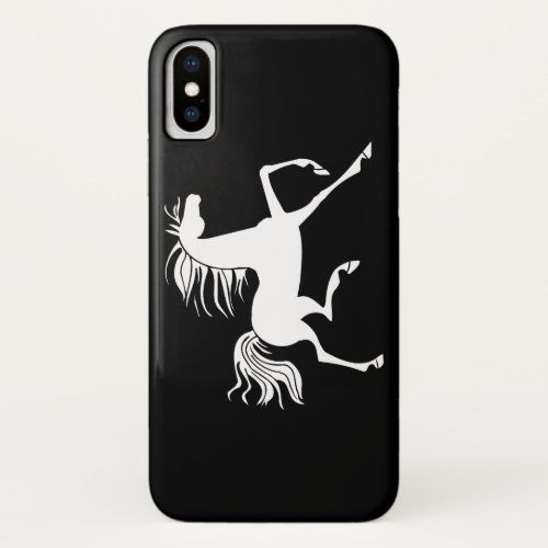 White Horse Silhouette iPhone XS Case