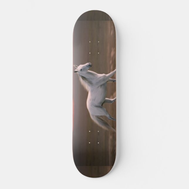 White horse skateboard (Front)