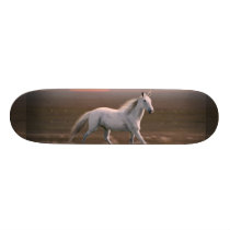 White horse skateboard