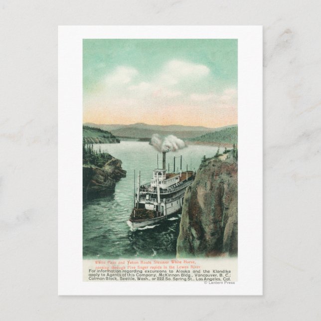 White Horse Steamer Postcard (Front)