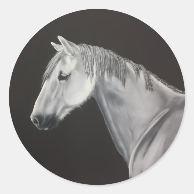 White Horse Sticker (Front)