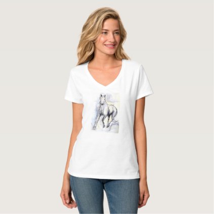 White horse t-shirt