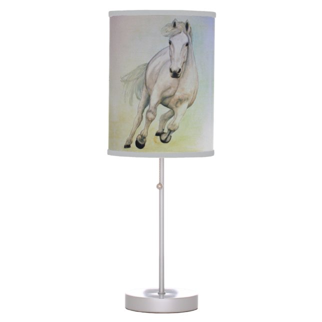 White Horse Table Lamp (Front)