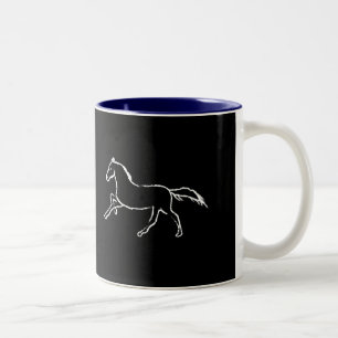 White horse Two-Tone coffee mug