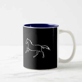 White horse Two-Tone coffee mug