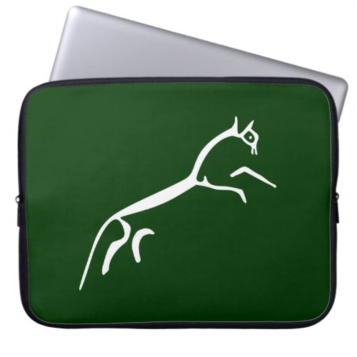 White Horse Uffington Castle _ Dark Green Laptop Sleeve