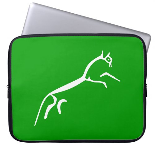 White Horse Uffington Castle _ Grass Green Laptop Sleeve