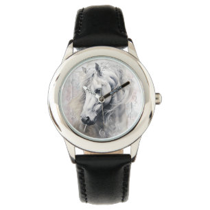 White Horse Watercolor Watch