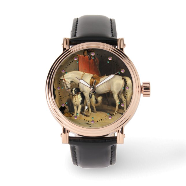 White Horse With Dogs Watch (Front)