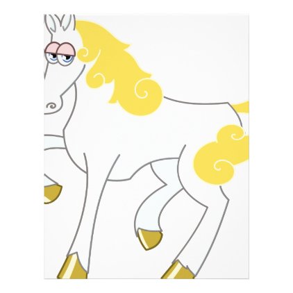 White Horse With Gold Mane Letterhead