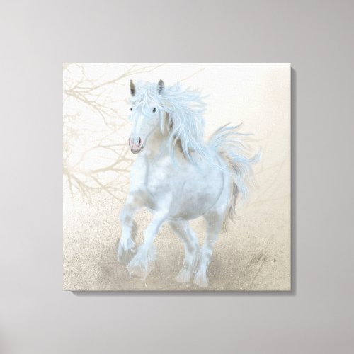 White Horse _ Wrapped Canvas