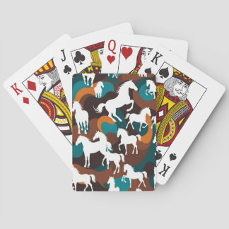 White Horses Abstract Poker Cards