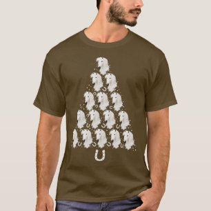 White Horses Christmas Tree T-Shirt