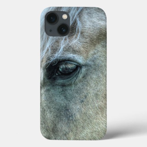 White Horses Eye Equine Photo 2 for Horse_lovers iPhone 13 Case