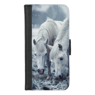 White Horses iPhone 8/7 Wallet Case