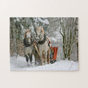 white horses jigsaw puzzle