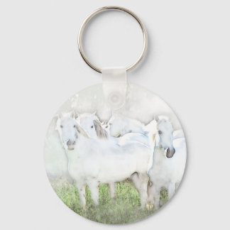 White Horses Keychain