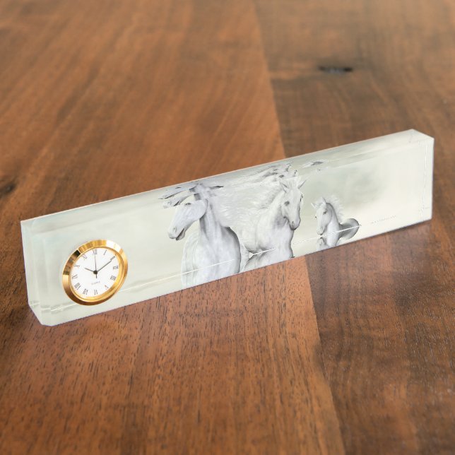 White Horses On The Beach Name Plate (Side)