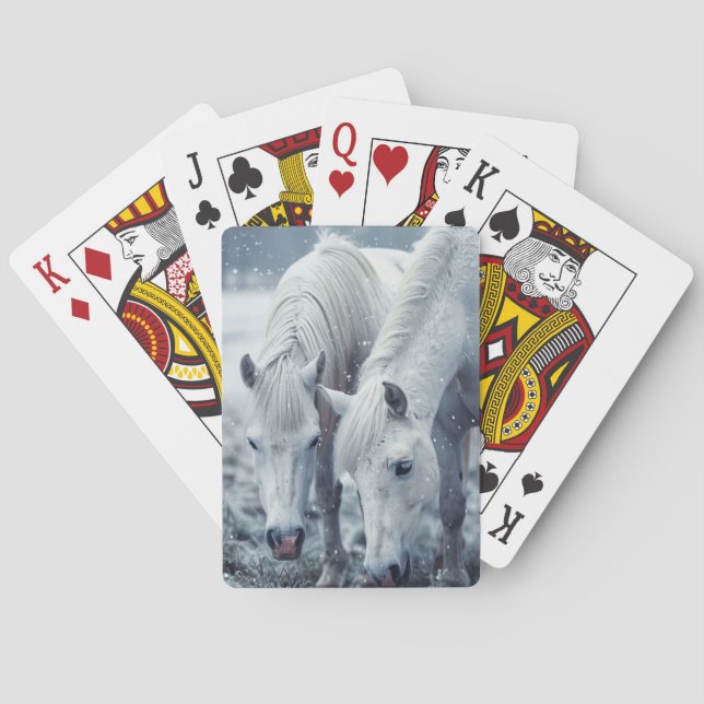 White Horses  Poker Cards (Back)