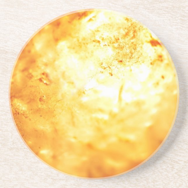 White Hot Lava Sandstone Coaster (Front)