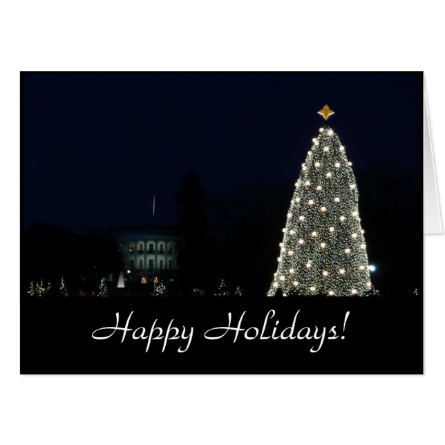 White House and National Tree Card (Front Horizontal)