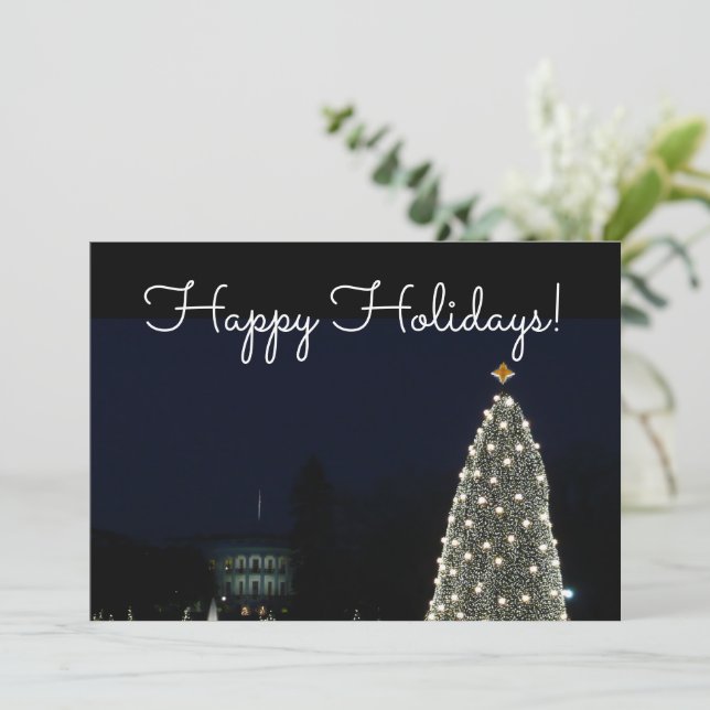 White House and National Tree Christmas Holiday DC (Standing Front)