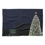White House and National Tree Christmas Holiday DC Kitchen Towel