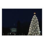 White House and National Tree Christmas Holiday DC Photo Print