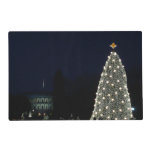 White House and National Tree Christmas Holiday DC Placemat