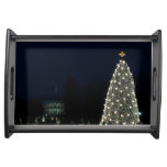 White House and National Tree Christmas Holiday DC Serving Tray