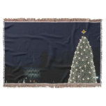 White House and National Tree Christmas Holiday DC Throw Blanket