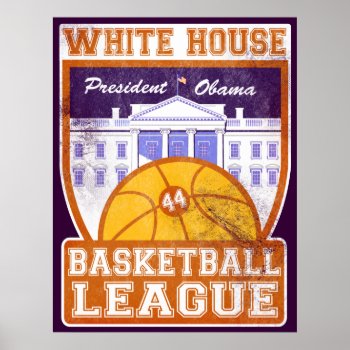 White House Basketball League Vintage Poster by jamierushad at Zazzle