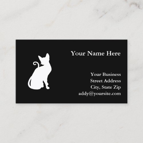 White House Cat Business Cards