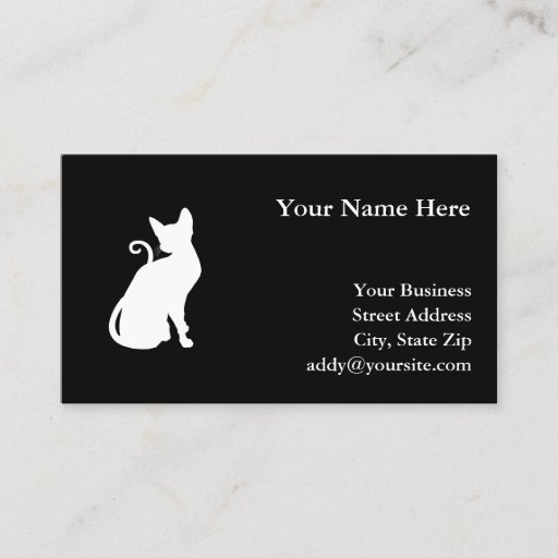 Customizable White House Cat Business Cards