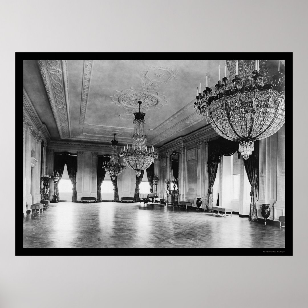 White House Chandeliers 1903 Poster Zazzle