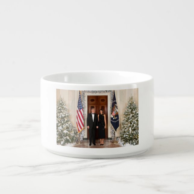 White House Christmas Donald Trump & Melania Bowl (Center)
