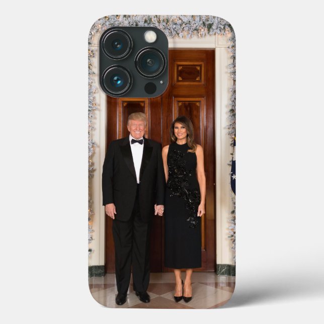 White House Christmas Donald Trump & Melania Case-Mate iPhone Case (Back)