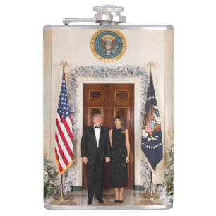 White House Christmas Donald Trump & Melania Flask