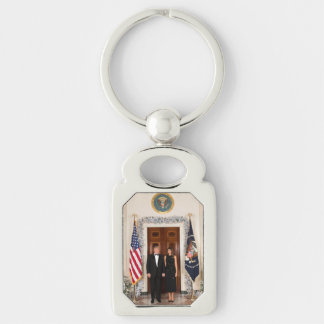 White House Christmas Donald Trump & Melania Keychain