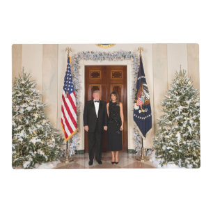 White House Christmas Donald Trump & Melania Placemat