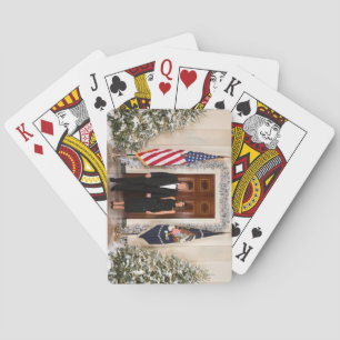 White House Christmas Donald Trump & Melania Poker Cards