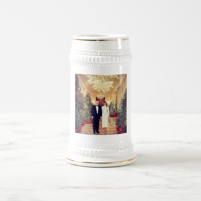 White House Christmas President Donald Trump  Beer Stein (Center)